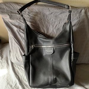 Tahari Black Bucket Style bag